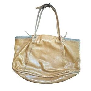 Lucky Brand Leather Tote Purse Camel Tan